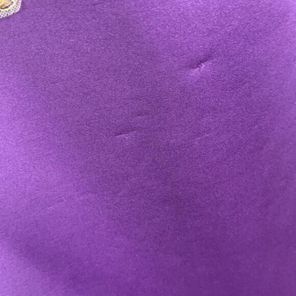 Walter Mendez Purple Evening Gown Dress Formal Prom Gold with Train - Picture 9 of 16